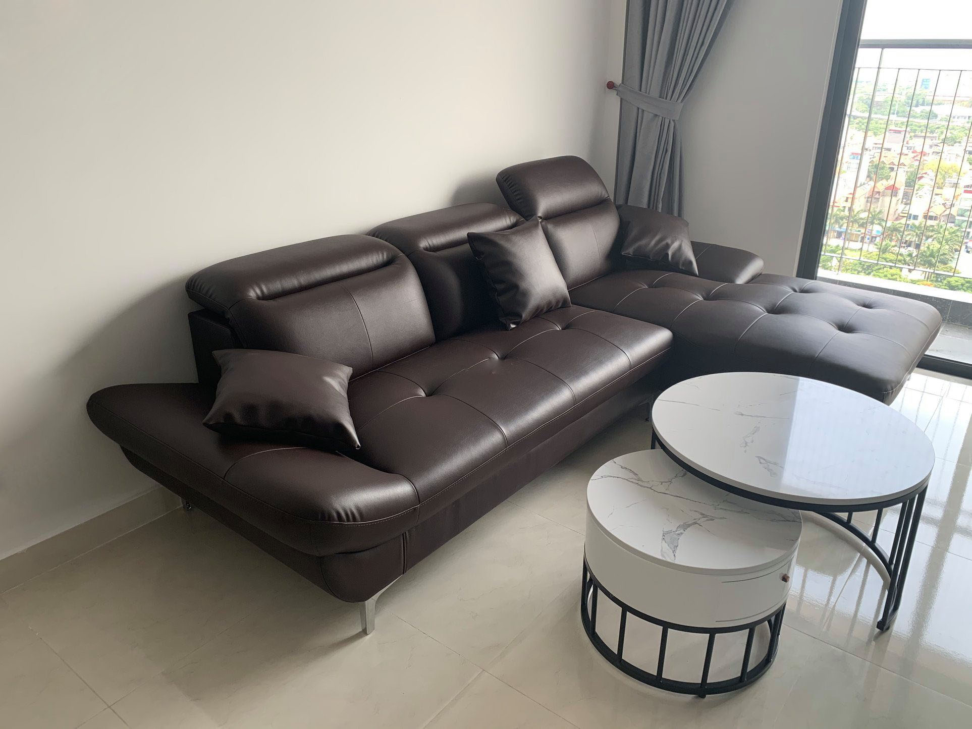 Ghế sofa da phòng khách -R04