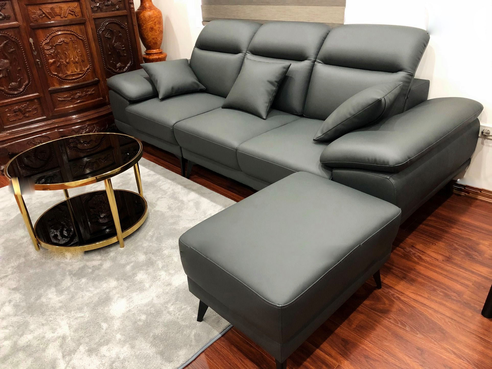 Ghế sofa da phòng khách Hàn Quốc