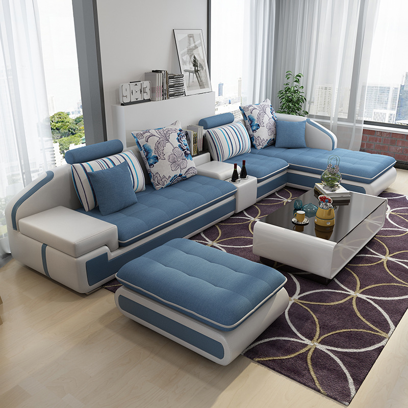 Ghế sofa da phòng khách hiện đại