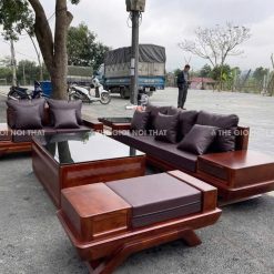 Bộ sofa 2 văng chân thuyền cong - 8