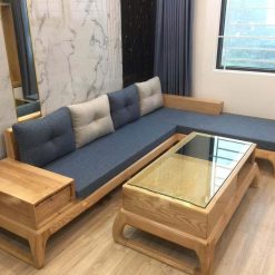 Bàn ghế gỗ góc L