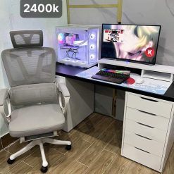 BÀN LÀM VIỆC IKEA 5HỘC TỦ PHỐI MÀU