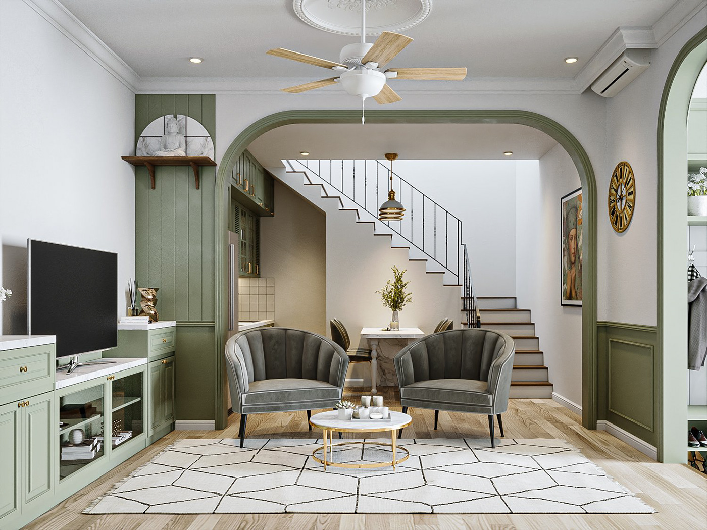 Thiết kế nội thất căn hộ Chị Tuyết - Dự án Vinhomes