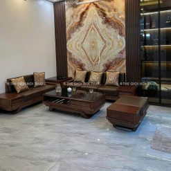 Bộ sofa 2 văng chân thuyền cong - 3