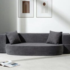 Giường sofa đệm gấp có 2 gối và vỏ bọc có thể giặt được