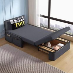 Giường sofa gấp đa năng 2025 phòng khách căn hộ nhỏ mới không có tay vịn đa năng đơn tích hợp vải có thể thu vào