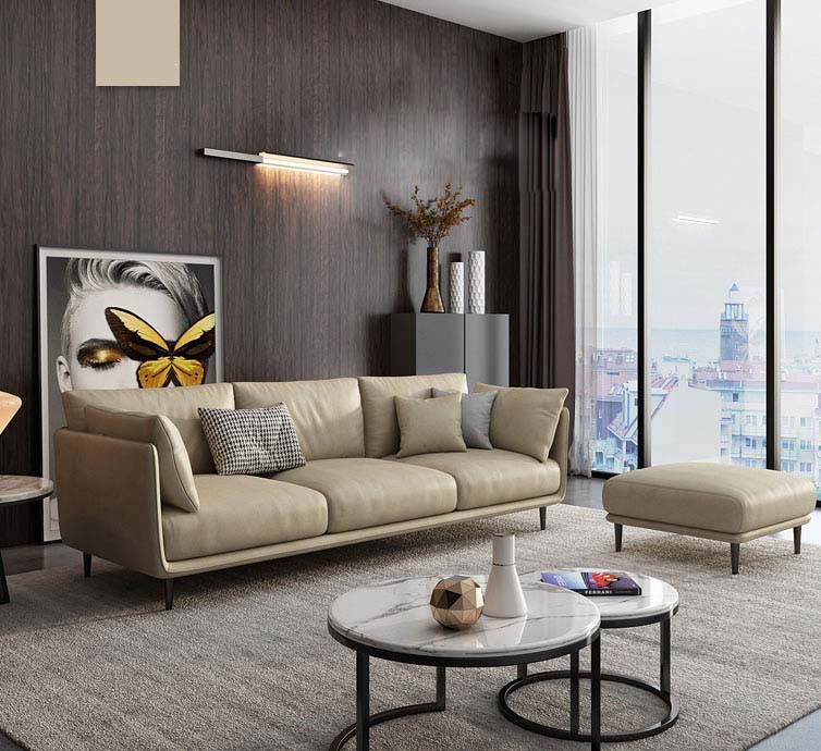 Ghế sofa da phòng khách hiện đại