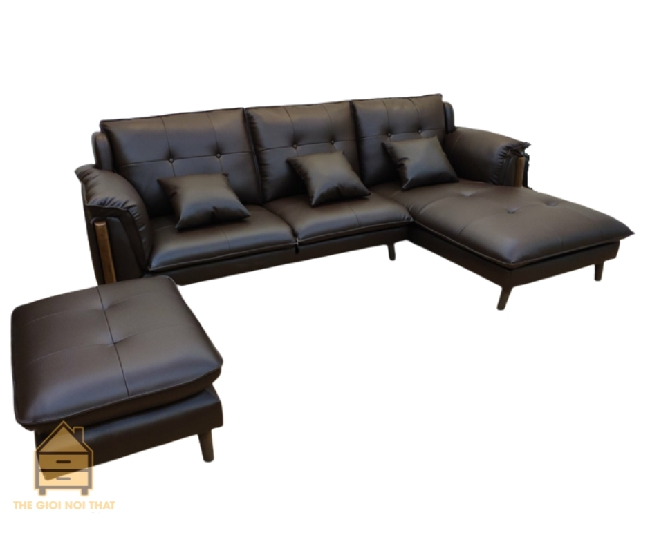 Ghế sofa da phòng khách hiện đại