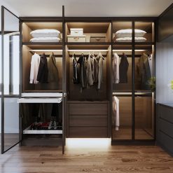 Tủ quần áo kính ( thiết kế thi công theo yêu cầu )