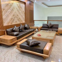 Bộ sofa 2 văng chân thuyền cong - 4