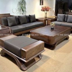 Bộ sofa 2 văng chân thuyền cong - 5