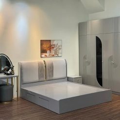 Combo giường tủ gỗ công nghiệp soi trám